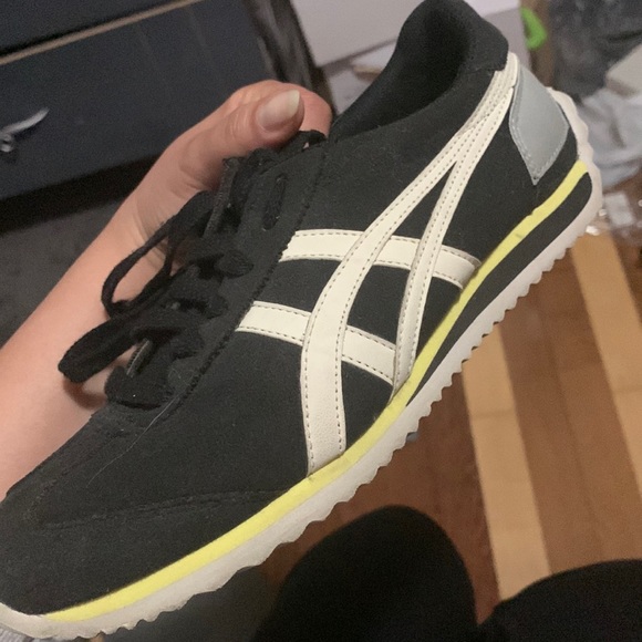 Onitsuka Tiger by Asics Other - ASICS tiger black white yellow size us 2 eur 33.5 with white asics logo